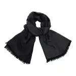 GUCCI Knit Scarves Unisex Dark Charcoal Gray