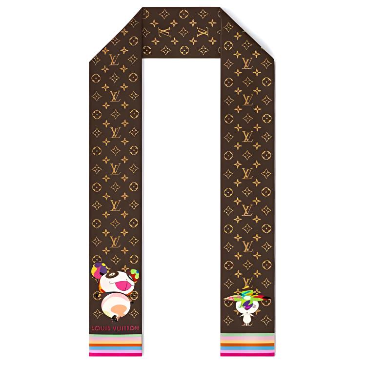 Женская повязка Louis Vuitton x TM (коричневая)