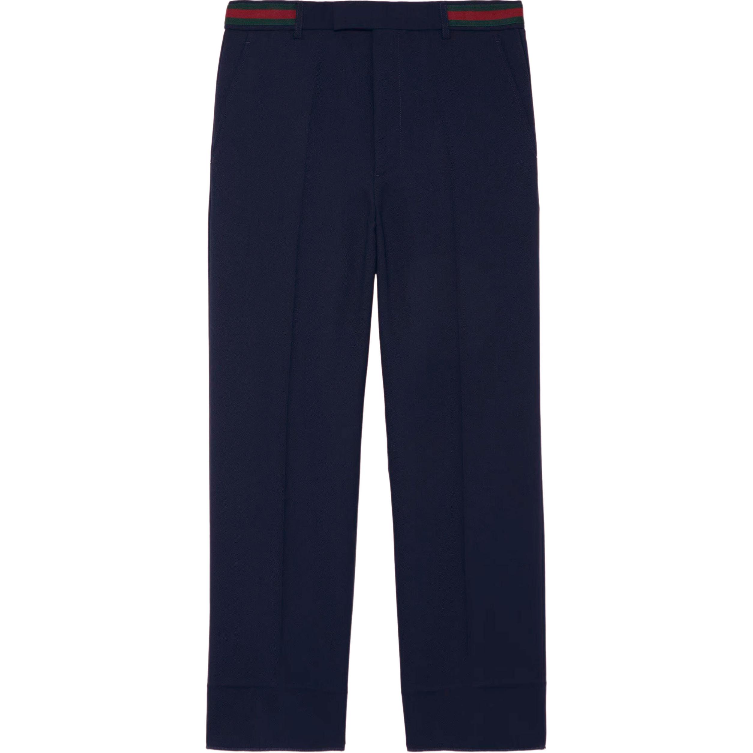 【Replicated_PMPrevious Season】Web-stripe trim cropped trousers