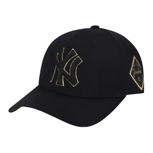 MLB Wool Blend Baseball Caps CP85 Unisex Black/Gold