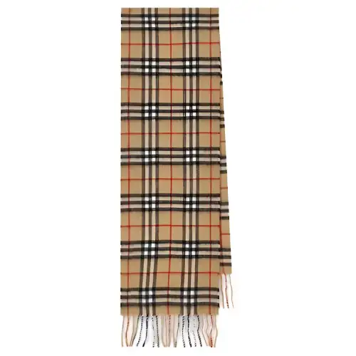 Burberry Kids Checked Fringed Scarf