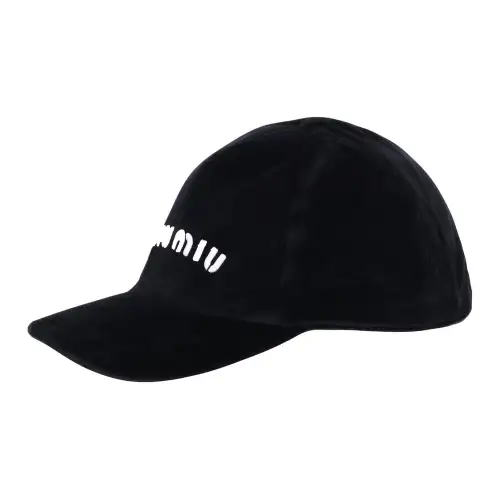 MIU MIU Fashionable velvet swan, baseball cap for men and women, with embroidery