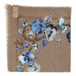 GUCCI GG Wool Knit Scarves Women's Dark Umber