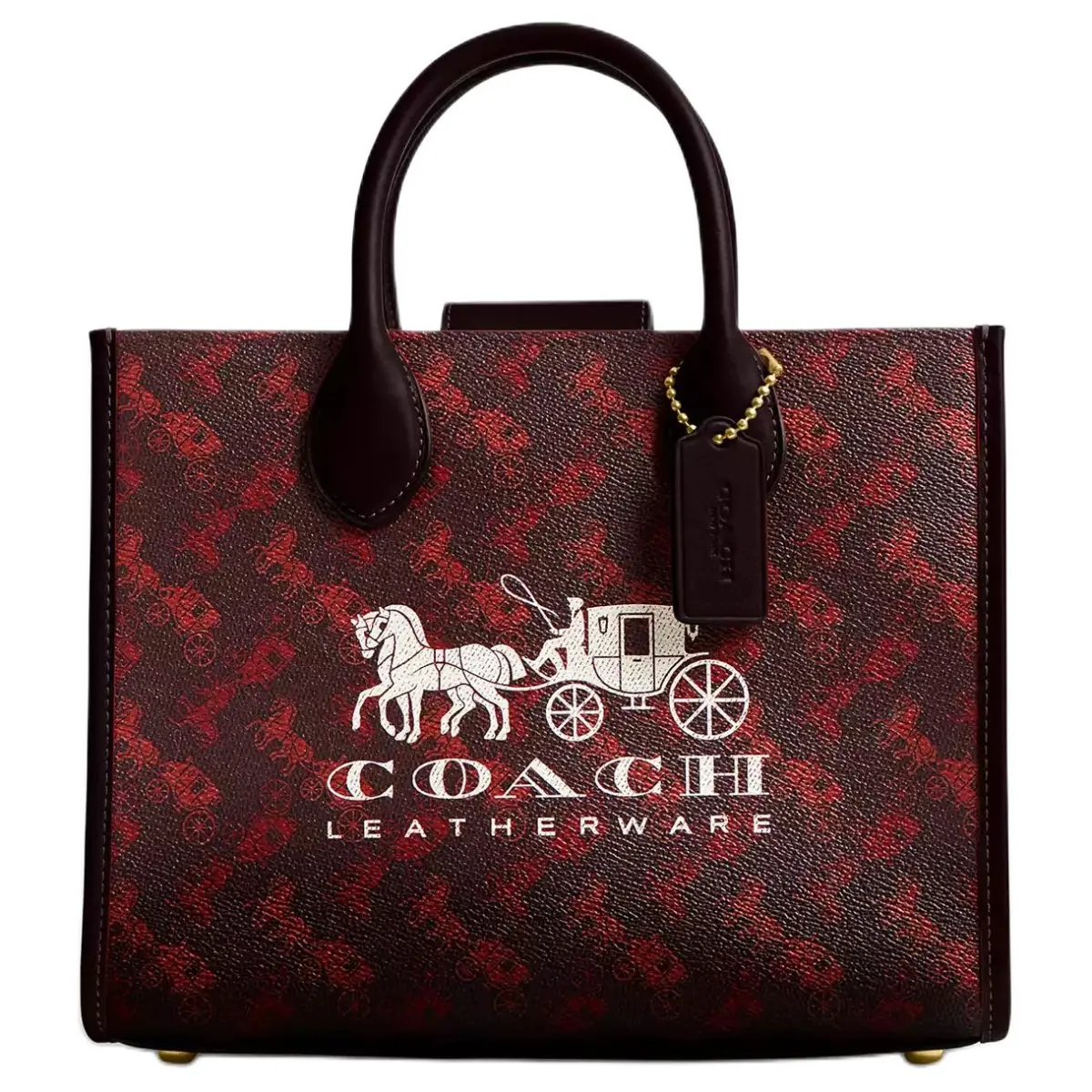 COACH Ace Artificial Leather With Cow Leather Tote Bag, Shopping Bag, Shoulder Bag, Handbag Medium Women's