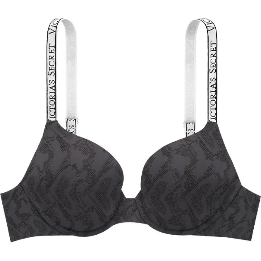 Victoria's Secret Bra Women's Black Snakeskin Print