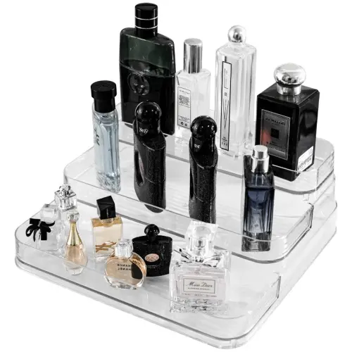 Modern cream capacious universal perfume, transparent acrylic storage box, cosmetic stand, sample