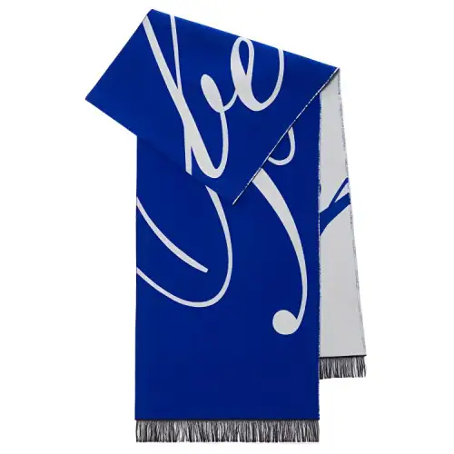 logo intarsia-knit wool-blend scarf