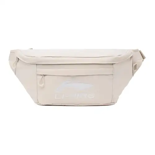 Li Ning Polyester Fiber Crossbody Bag, Sling Bag, Fanny Pack Regular Unisex Moonlight Gray
