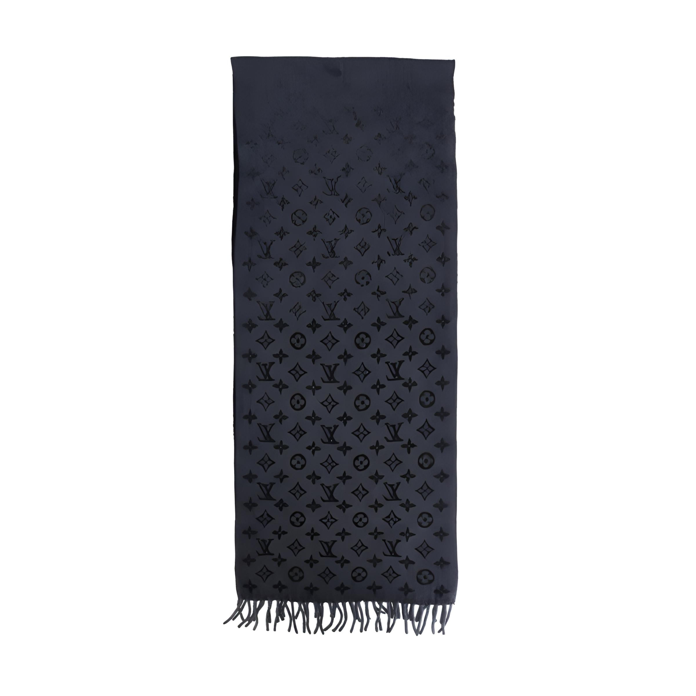 Мужской шарф Louis Vuitton Monogram Gradient (коричневый)