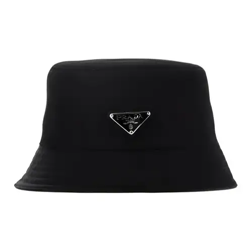 PRADA Signature Logo Plaque Bucket Hat