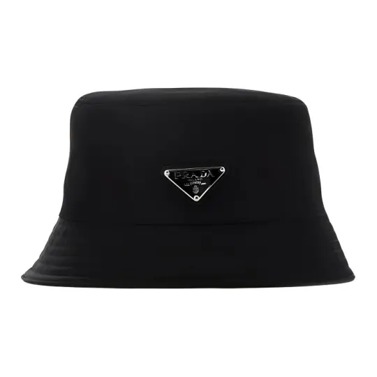 PRADA Signature Logo Plaque Bucket Hat