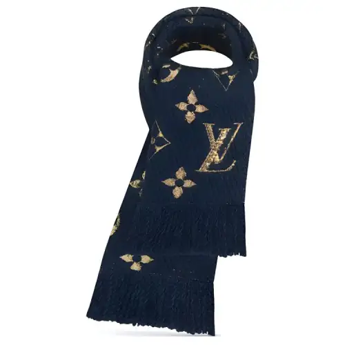 LOUIS VUITTON Knit Scarves Women's Blue