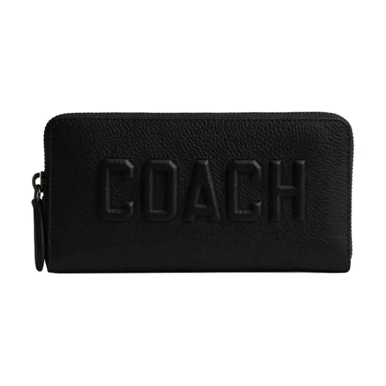 COACH Cow Leather Wallet Regular Unisex Black