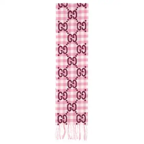GUCCI Children's Check Wool Scarf