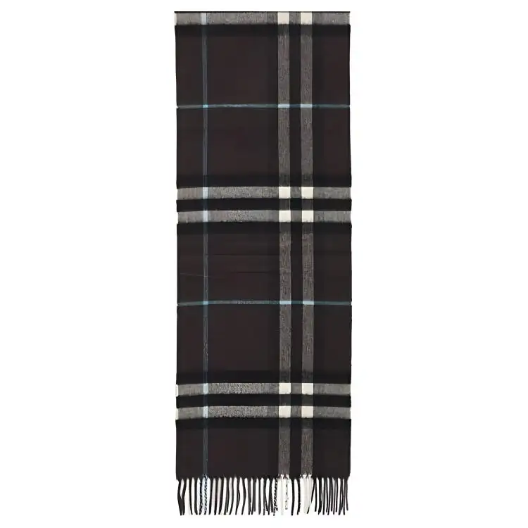 Burberry Cashmere Knit Scarves Men's Gray