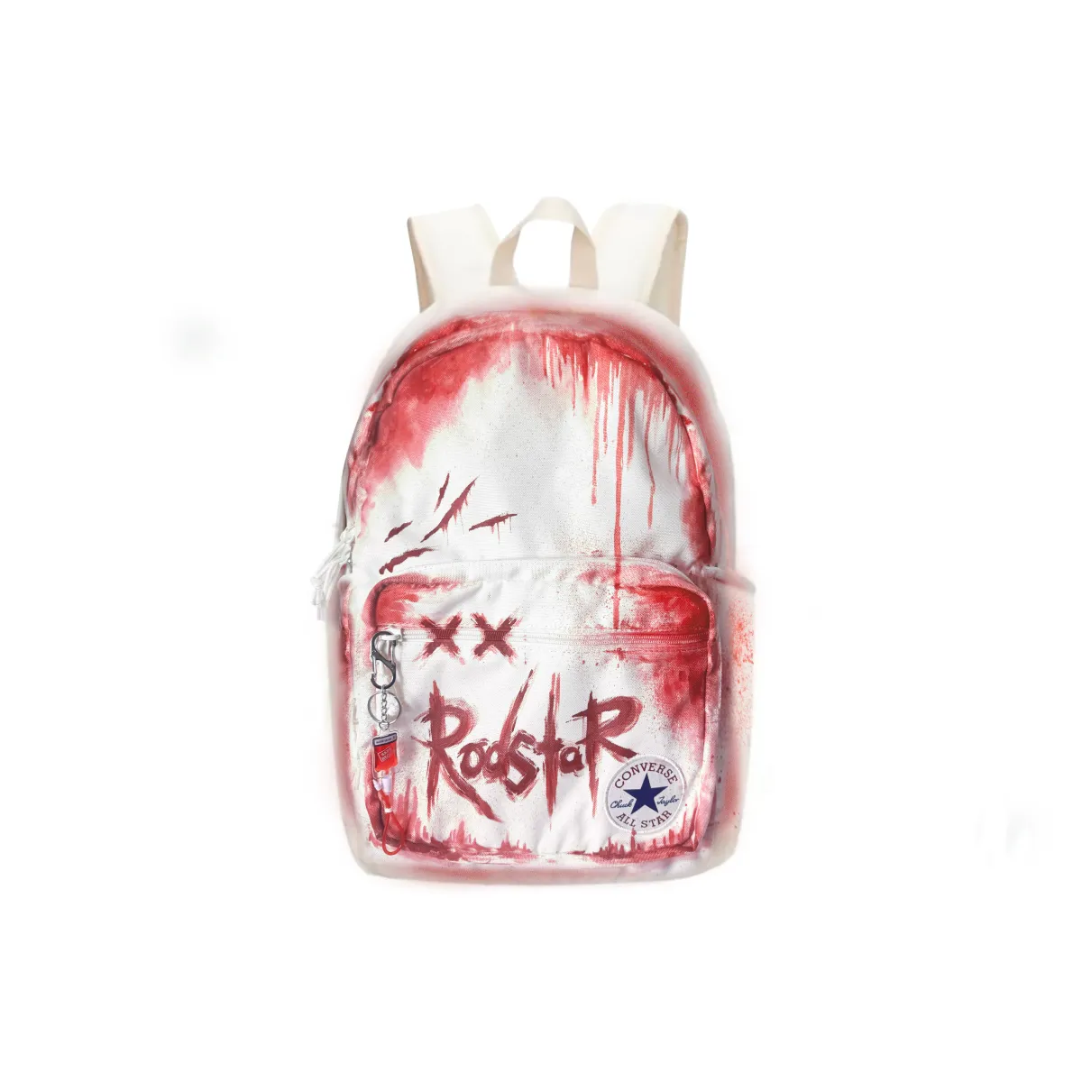 Converse Polyester Backpack Unisex White Red