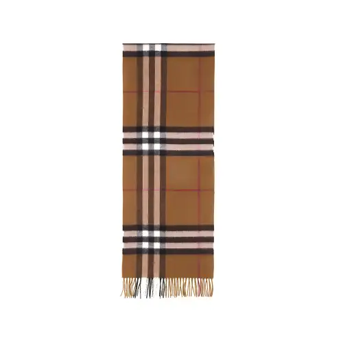 【Previous Season】checked fringed scarf