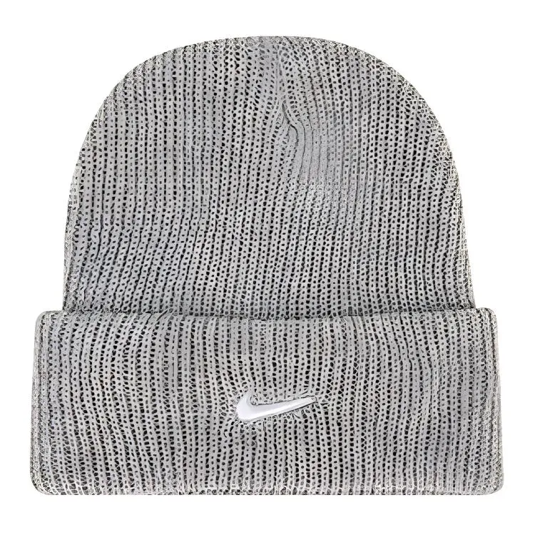 Nike Peak Tall Cuff Swoosh Beanie Grey
