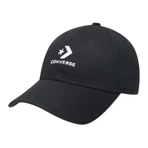 Converse Adjustable Cotton Baseball Caps Unisex Black