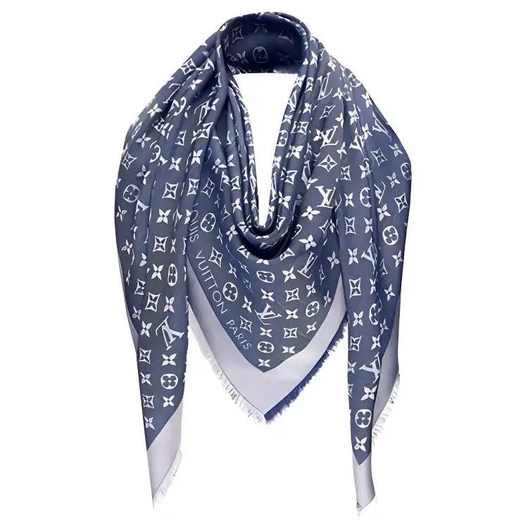 Lv M76068 Monogram Denim Shawl