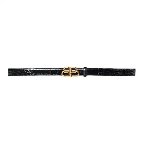 Balenciaga Bb Embossed Thin Belt