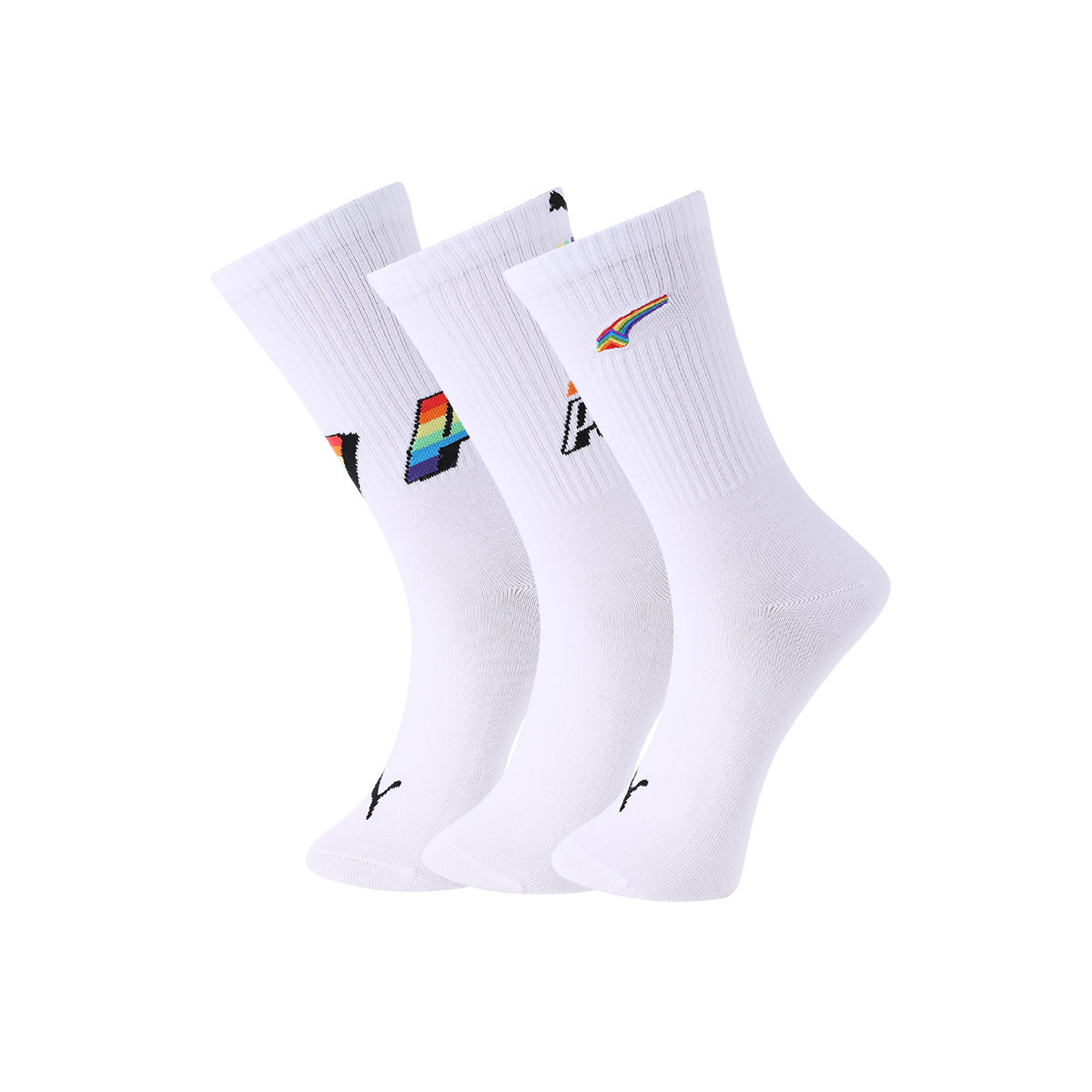 PUMA Knee High Socks Unisex 3 Pack White