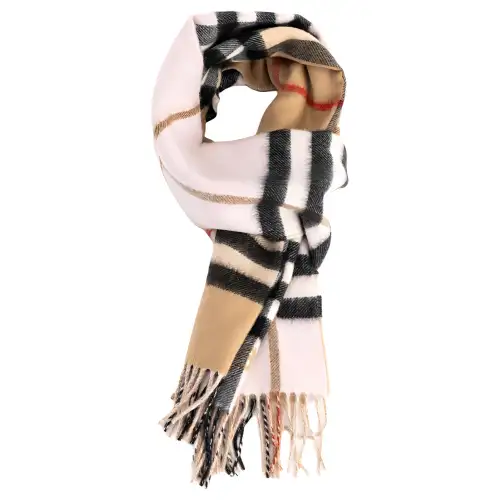 Burberry Cashmere Knit Scarves Unisex Umber