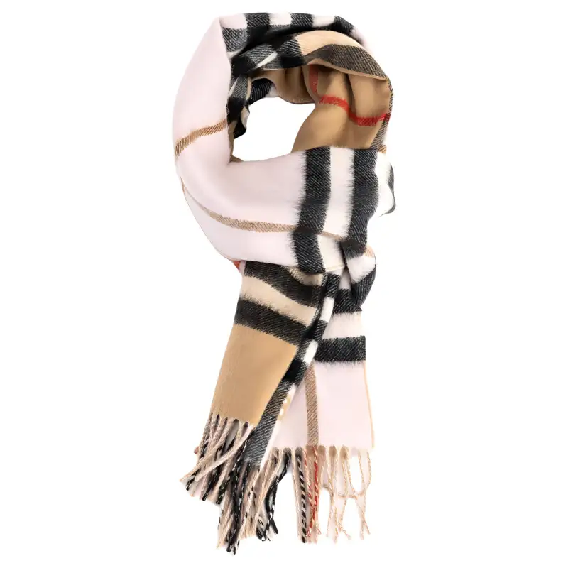 Burberry Cashmere Knit Scarves Unisex Umber