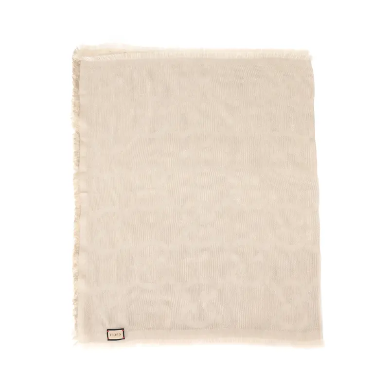 GUCCI Knit Scarves Unisex Camel