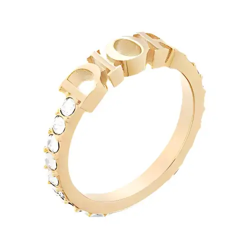 Christian DIOR Pre Owned 2010 2025 Plated Crystal DIORevolution Ring Costume Ring