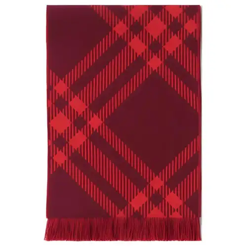 Burberry Wool Knit Scarves Kids' Red