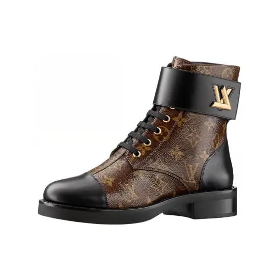 LOUIS VUITTON Wonderland Flat Ranger Boots 'Brown Monogram' Women's