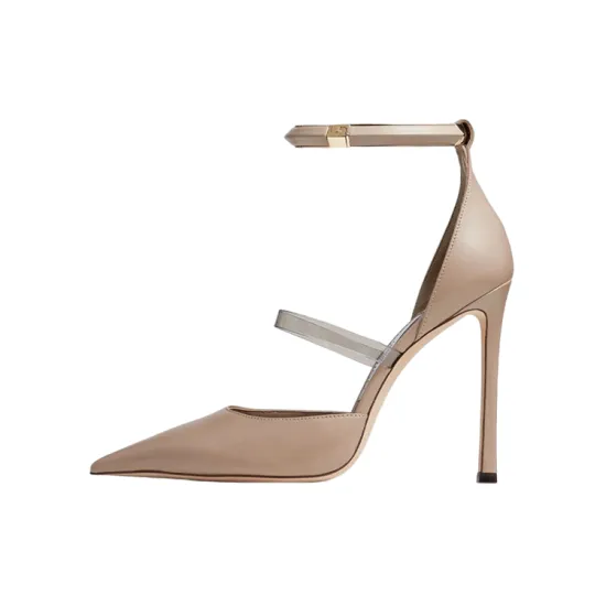 Jimmy Choo Dreece Slim Heel High Heels 11cm Women's Taupe