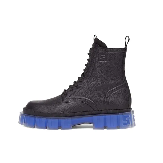 FENDI Force Ankle Boots Men Black Blue