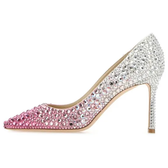 Jimmy Choo Romy 85mm Rhinestone embellished Pumps