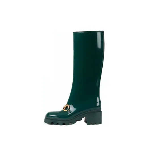 GUCCI Knee-high Boots Women's Green