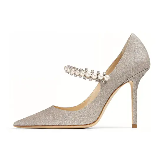 Jimmy Choo Baily 100mm Pearl-embellished Pumps