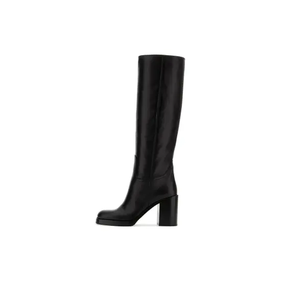 PRADA 90mm Knee-high Leather Boots