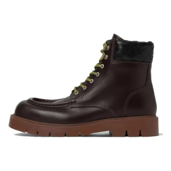 Bottega Veneta Haddock Short Martin Boot 4.5 Cm Men's Chocolate Brown