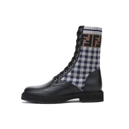 FENDI Rockoko Martin Boots Women's Black
