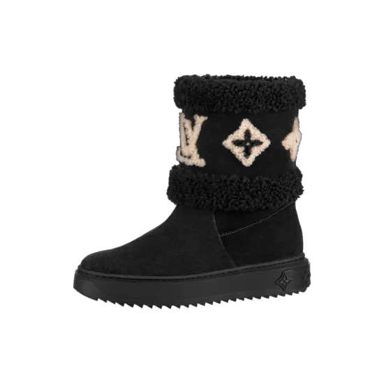 LOUIS VUITTON Snowdrop Ankle Boots Women's Black