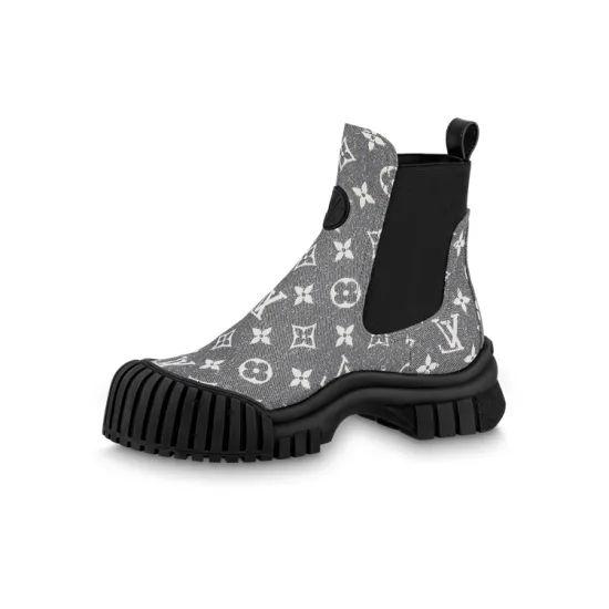LOUIS VUITTON Chelsea Boots Women's Gray