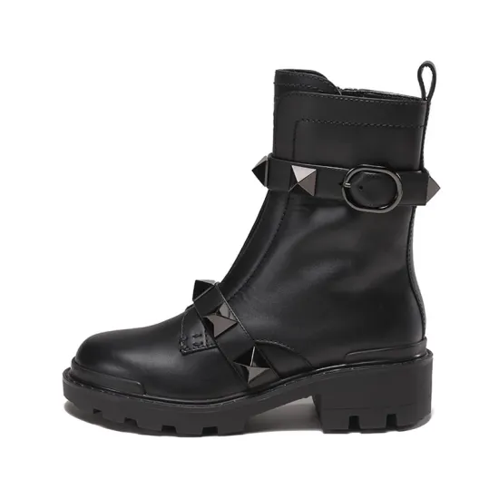 Valentino Roman Stud Ankle Boots Women's Black