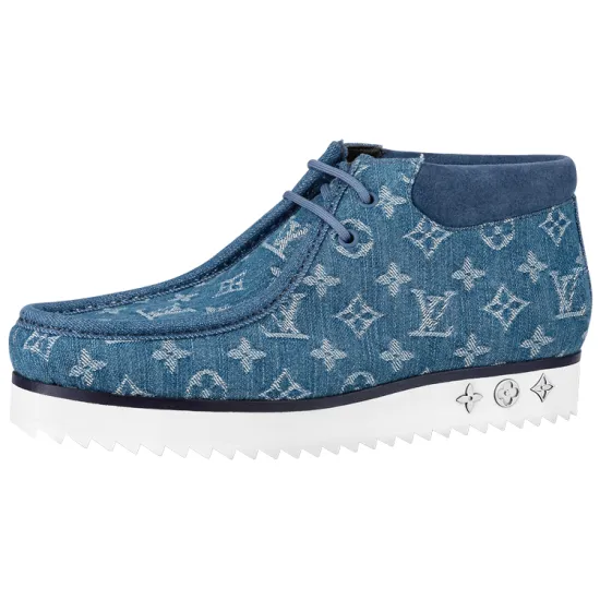 LOUIS VUITTON Mods Ankle Boots 'Denim Monogram'