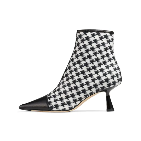 Jimmy Choo Ankle Boots 6.5cm Women's Black White