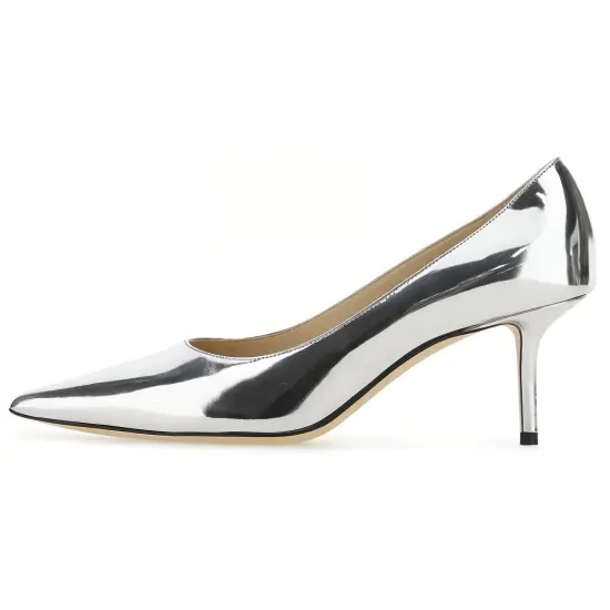 Jimmy Choo Love High Heels Women's Silver