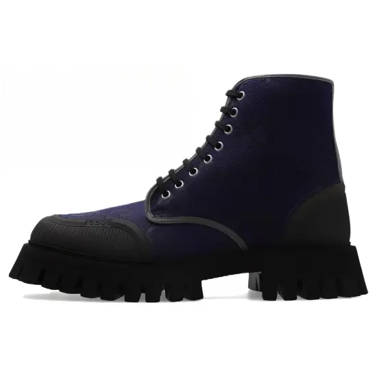 GUCCI Lace Up Boot 'Maxi Gg - Navy'