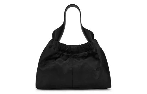 CHARLES&KEITH Satin Fabric Soft Cloud Bag Handbag, Shoulder Bag Small Women's Solid Color