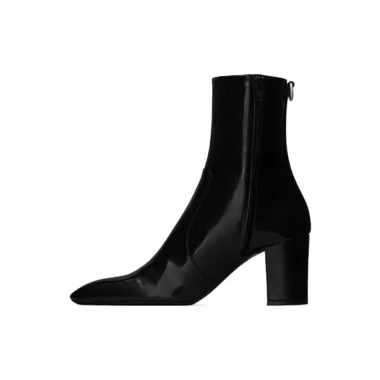 SAINT LAURENT XIV 80mm Leather Ankle Boots