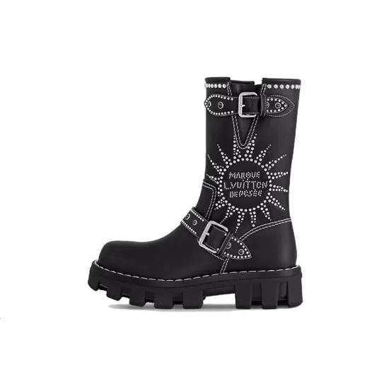 LOUIS VUITTON Ankle Boots Men Black